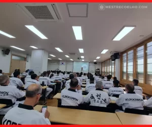 Mestres brasileiros de Taekwondo viajam para a Coreia para cursos, exames de graduação e participação no World Taekwondo Hanmadang 2023.